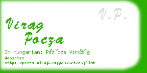 virag pocza business card